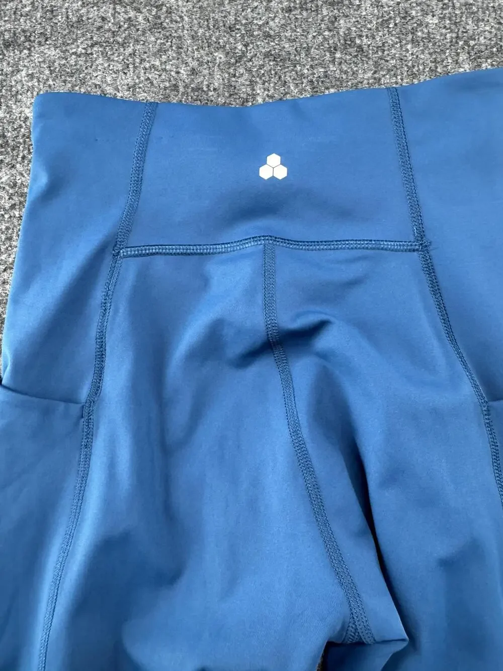 Tek Gear Leggings Womens Small Blue High Rise Ankle Pockets Yoga Gym